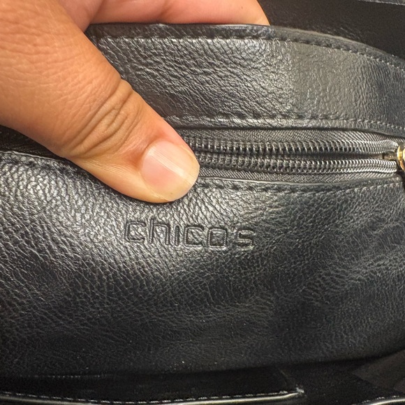 Chicos Leopard Print Tote Bag with Red Accent - Picture 9 of 13